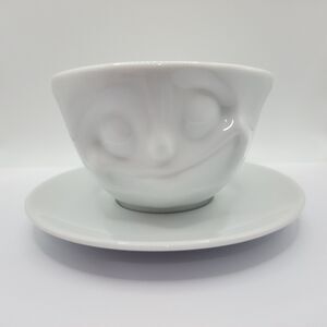 58 Products Brand Germany Porcelain Cup with Saucer Happy White 6.5oz - NO box